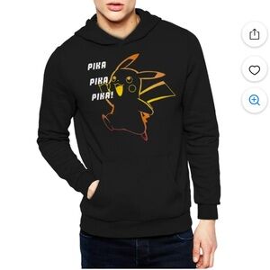 Men's Black Pikachu Hoodie Sweatshirt